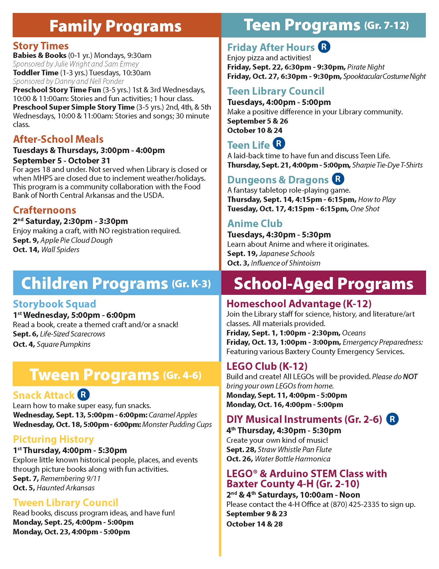 Program Guide | Baxter County Library