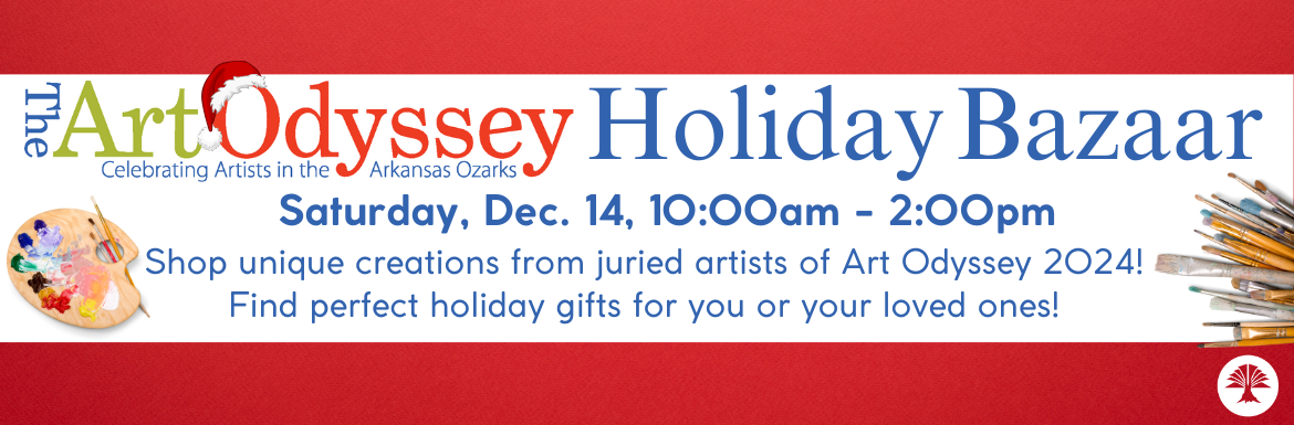 Art Odyssey Holiday Bazaar Saturday Dec 14 10am to 2pm. Shop unique creations from juried artists of the Art Odyssey 2024.