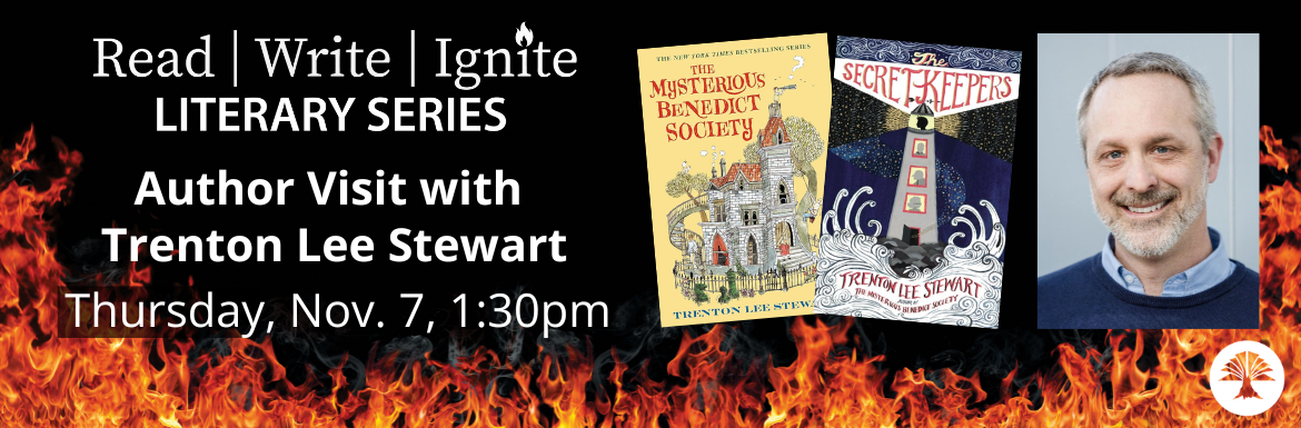 Read Write Ignite Literary Series, Author visit with Trenton Lee Stewart Thursday, Nov. 7 at 1:30pm