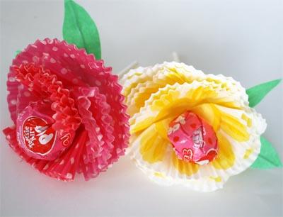 Cupcake liner flowers