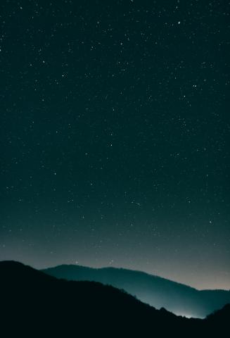 Night Sky with Mountains