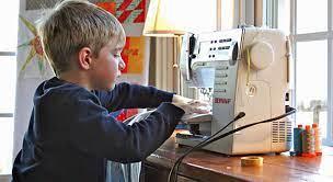 Boy Sewing